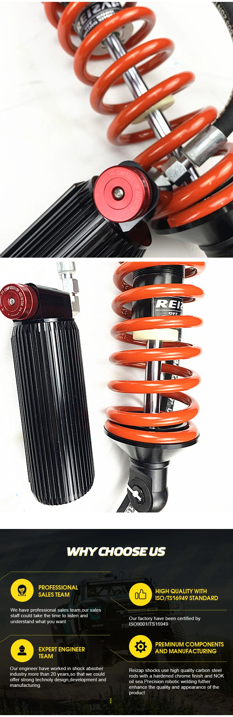 off Road Shocks 14" Storke Length Adjustable Car Parts Coil Over Auto Shock Absorbers